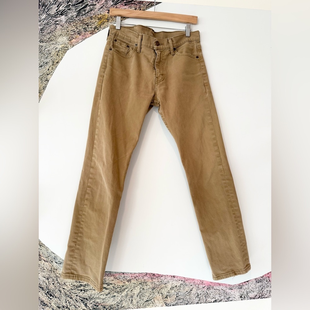 Levi’s 513 Tan Straight-Leg Jeans 29x30